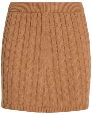 MC2 Saint Barth Camel Mini Skirt Wool, Viscose, Polyamide, Cashmere - Brown