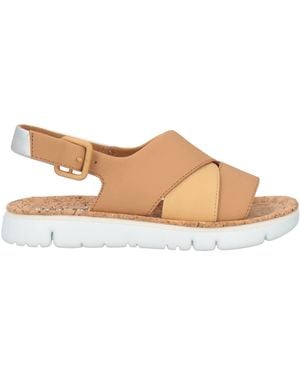 Camper Camel Sandals Leather - Natural