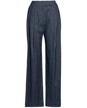 Eleventy Trousers Linen, Cotton, Elastane - Blue