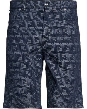 Fendi Denim Shorts Cotton - Blue