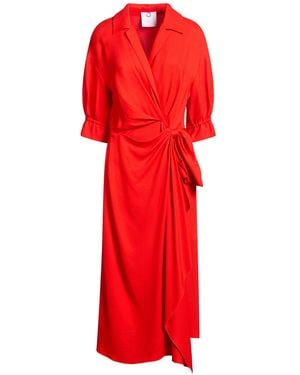 Mantu Midi Dress Viscose, Polyamide - Red