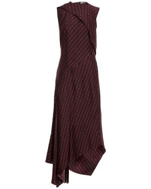 Acne Studios Plum Maxi Dress Silk, Polyester - Purple