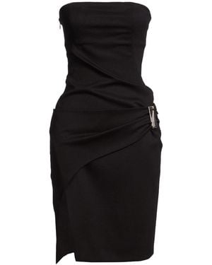 The Attico Mini Dress Virgin Wool, Elastane - Black