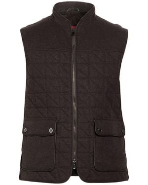 Isaia Vest Wool, Cashmere - Black