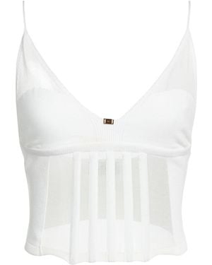 Elisabetta Franchi Top Viscose, Polyester, Cotton, Polyamide - White
