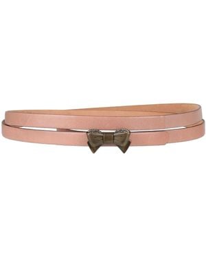 Red(V) Antique Rose Belt Leather - Pink