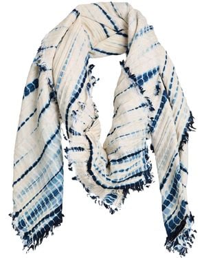 Tory Burch Ivory Scarf Merino Wool, Silk - White