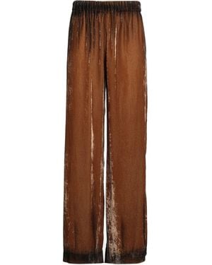Tela Camel Pants Viscose, Nylon - Brown