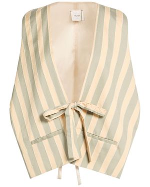 Alysi Tailored Vest Cotton, Elastane - Natural