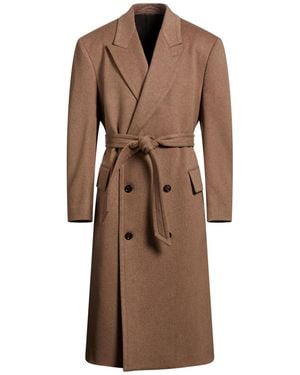 Lardini Camel Coat Virgin Wool - Brown