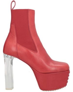 Rick Owens Ankle Boots - Red