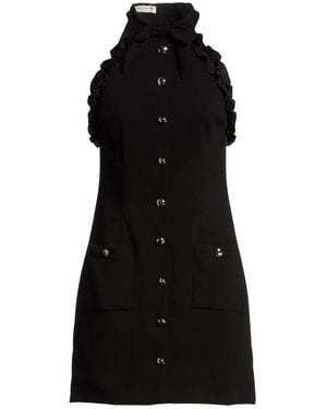 Alessandra Rich Mini Dress Virgin Wool, Polyamide, Elastane - Black