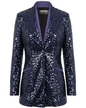 La Petite Robe Di Chiara Boni Blazer Polyester, Polyamide, Elastane - Blue
