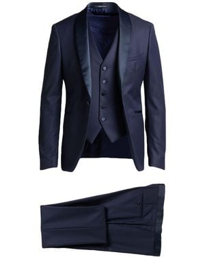 Tagliatore Suit Virgin Wool, Super 130S Wool - Blue