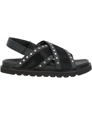 MICH SIMON Sandals Leather, Calfskin - Black