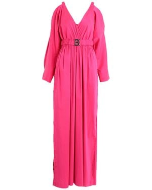 Blugirl Blumarine Fuchsia Maxi Dress Cotton, Polyamide, Elastane - Pink