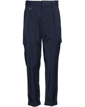 Paolo Pecora Midnight Trousers Polyester, Wool, Elastane - Blue