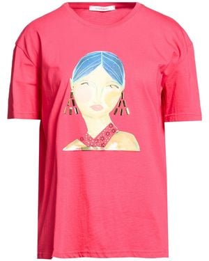 White Wise T-Shirt Cotton - Pink