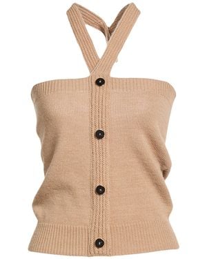SIMONA CORSELLINI Camel Top Wool, Acrylic - Natural