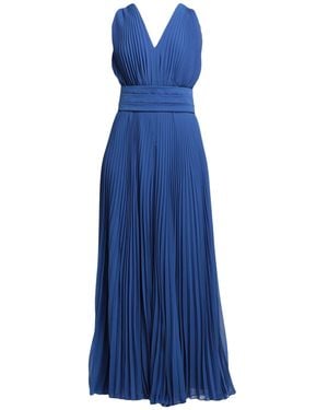 Max Mara Deep V-Neck Pleated Jumpsuit For - Blue