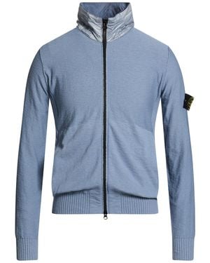Stone Island Cardigan Cotton, Polyamide, Polyurethane Resin - Blue