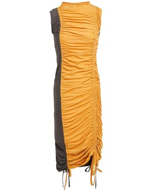 (DI)VISION Camel Midi Dress Cotton - Metallic
