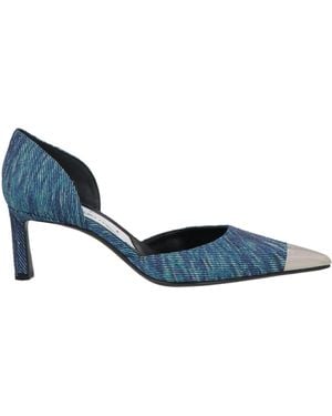 AREA X SERGIO ROSSI Pumps Textile Fibers, Metal - Blue