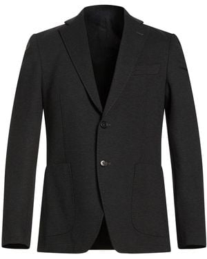 Tombolini Charcoal Blazer Cotton, Polyamide, Elastane - Black