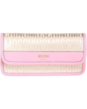 Moschino Clutch Textile Fibers, Leather - Pink