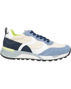 Voile Blanche Ivory Sneakers Leather, Textile Fibers - Blue