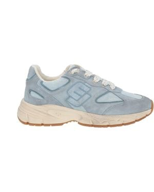 ENTERPRISE JAPAN Trainers Leather, Textile Fibres - Blue