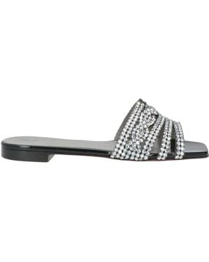 Gina Sandals Textile Fibers - White