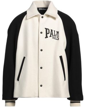 Palm Angels Jacket Virgin Wool - Natural
