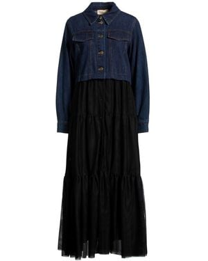 Kaos Maxi Dress Polyester, Cotton - Blue