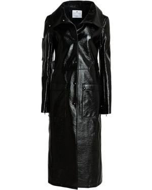 Courreges Overcoat & Trench Coat Cotton, Polyurethane, Elastane - Black
