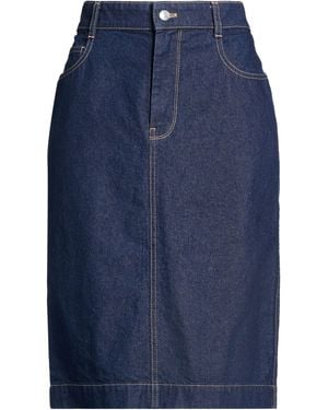 Maison Kitsuné Denim Skirt Cotton - Blue
