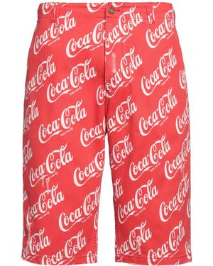 ERL X Coca Cola Shorts & Bermuda Shorts Cotton - Red