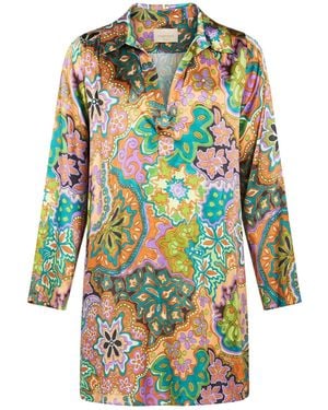 Momoní Mini Dress Silk, Elastane - White