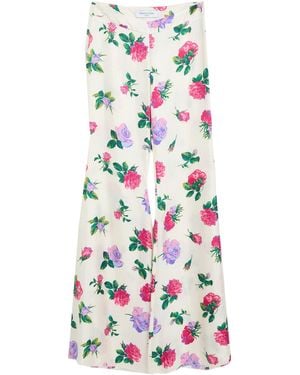 Franchise Ivory Trousers Silk - White