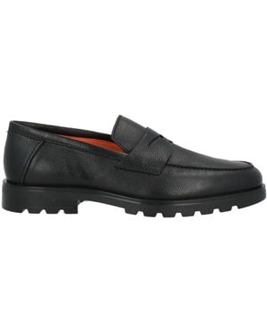 Santoni Loafers Leather - Black