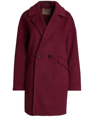 Fly Girl Burgundy Coat Polyester, Viscose - Red