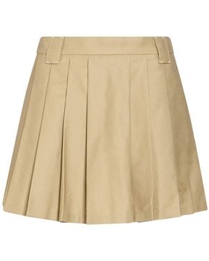Moncler Mini Skirt Cotton, Polyester - Natural