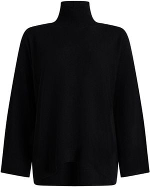 Antonelli Turtleneck Virgin Wool, Silk, Cashmere - Black