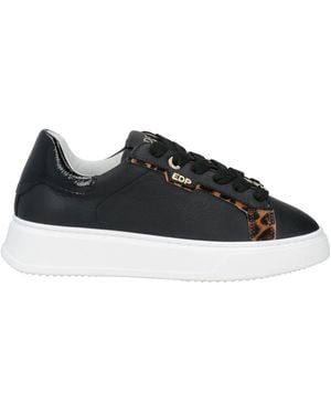 ED PARRISH Sneakers Leather, Textile Fibers - Black