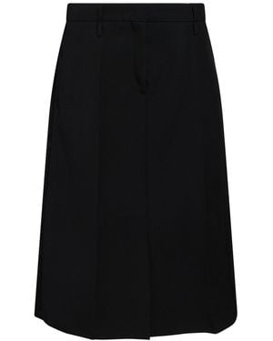 Jil Sander Midi Skirt Wool - Black