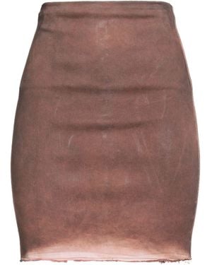 Rick Owens Denim Skirt - Brown