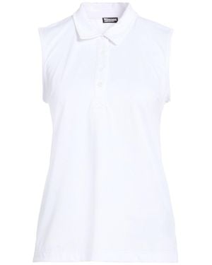 Blauer Polo Shirt Polyester, Elastane - White