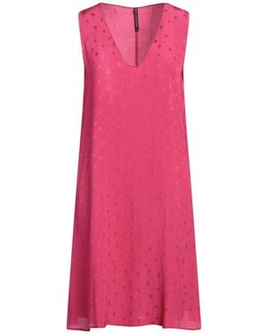 Manila Grace Fuchsia Mini Dress Viscose - Pink