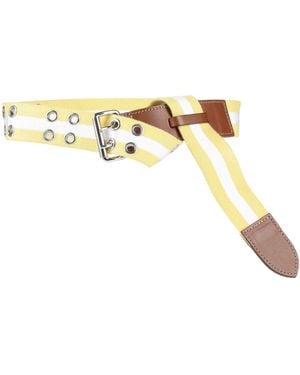 Erika Cavallini Semi Couture Belt Leather, Textile Fibres - Metallic