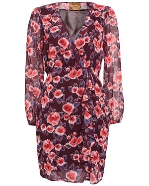 ALESSIA SANTI Plum Mini Dress Polyester - Red
